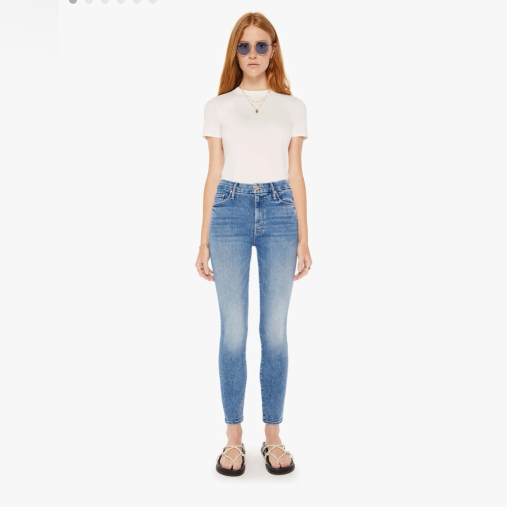 Mother High Waisted Looker Ankle Fray